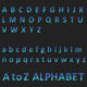 A to Z  Alphabet Black and Blue