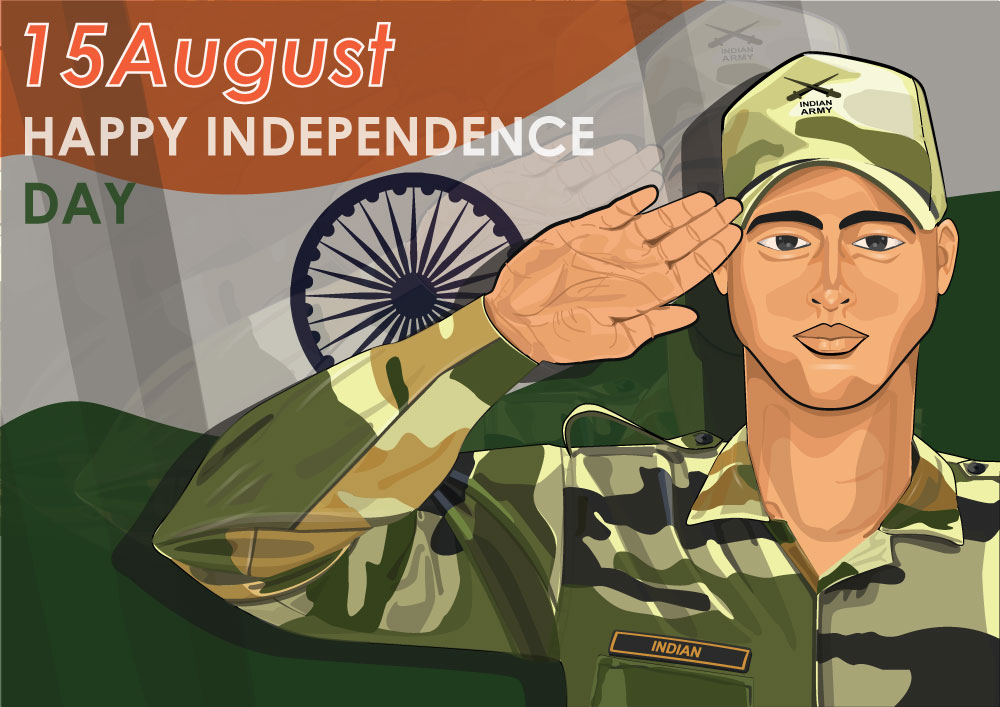 indian independence day army images clipart